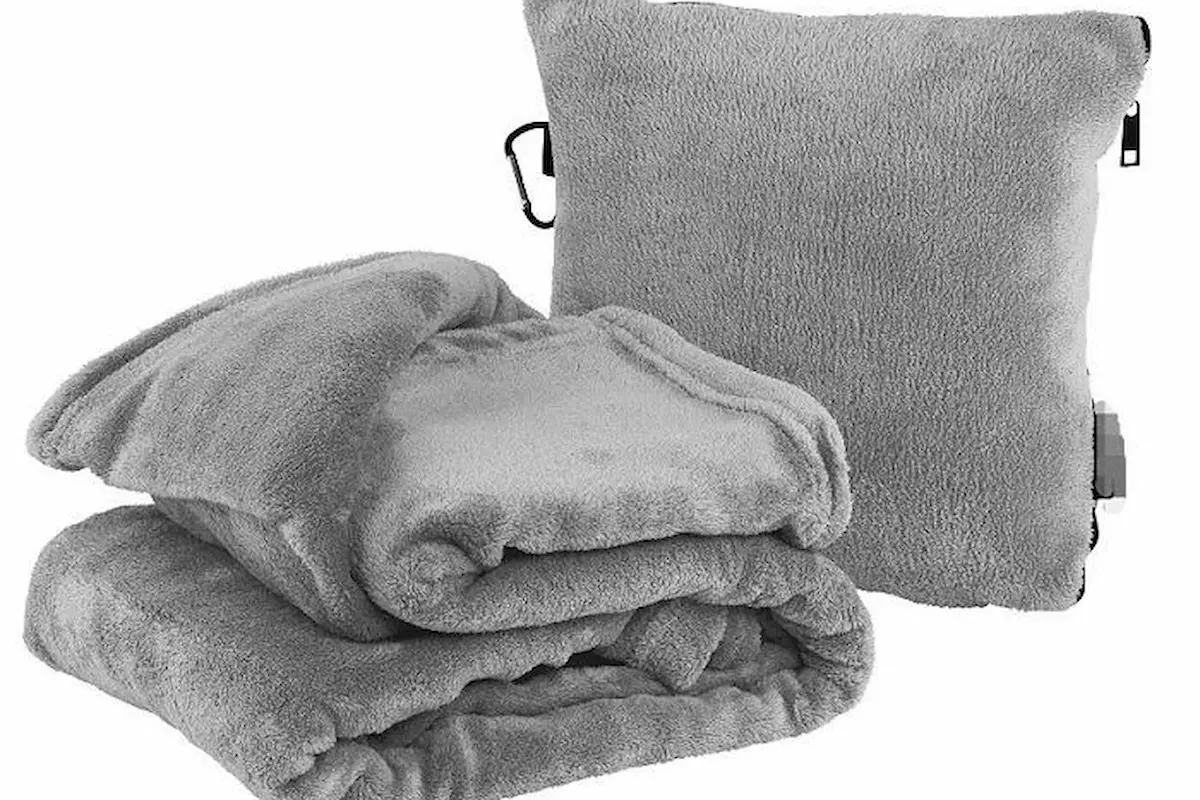 A Pair of Travel Blanket and Pillow