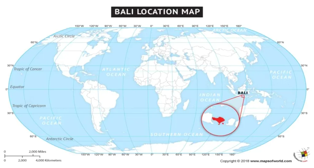 Bali Map - When is the worst time to travel to Bali