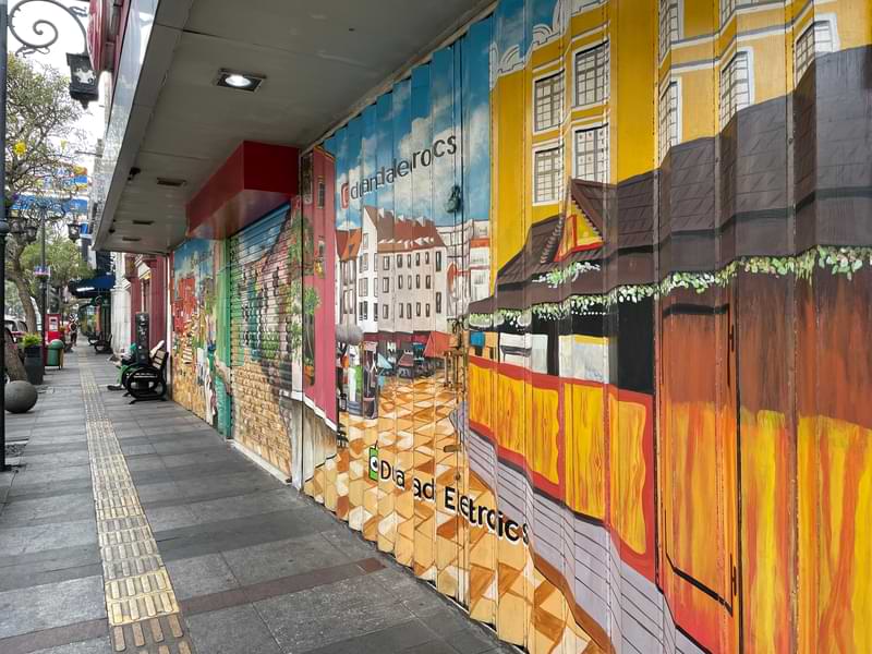 Colorful mural at Braga street - things to do in Bandung