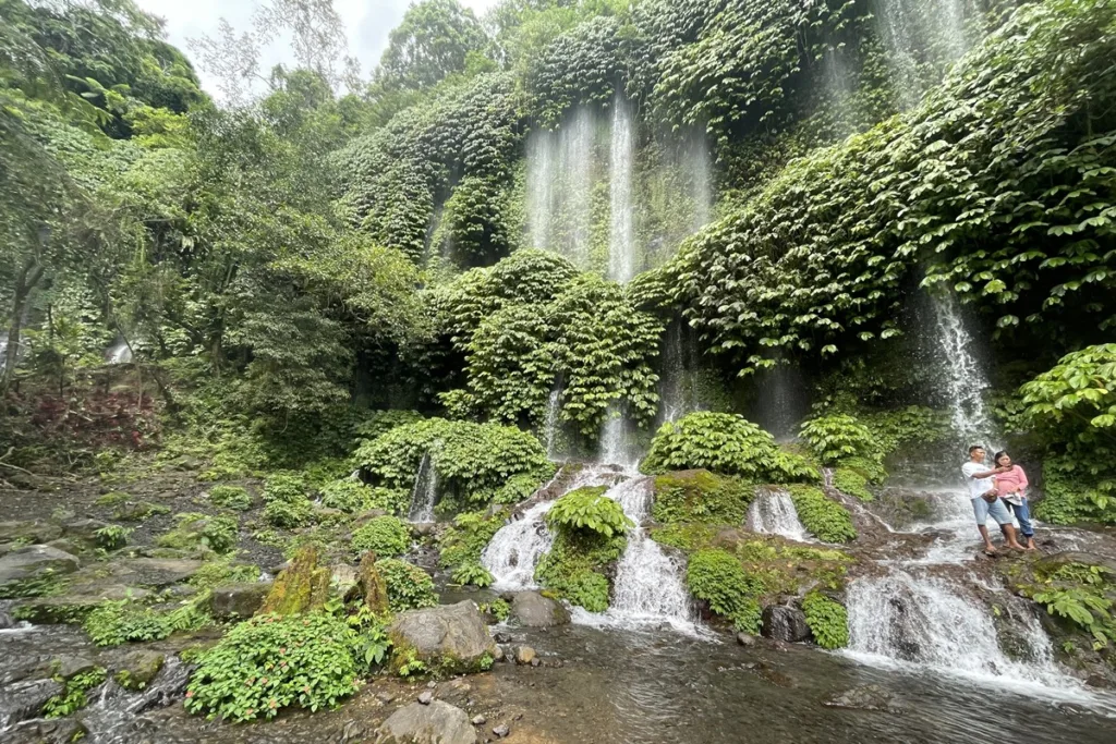 Benang Stokel and Benang Kelambu Waterfalls