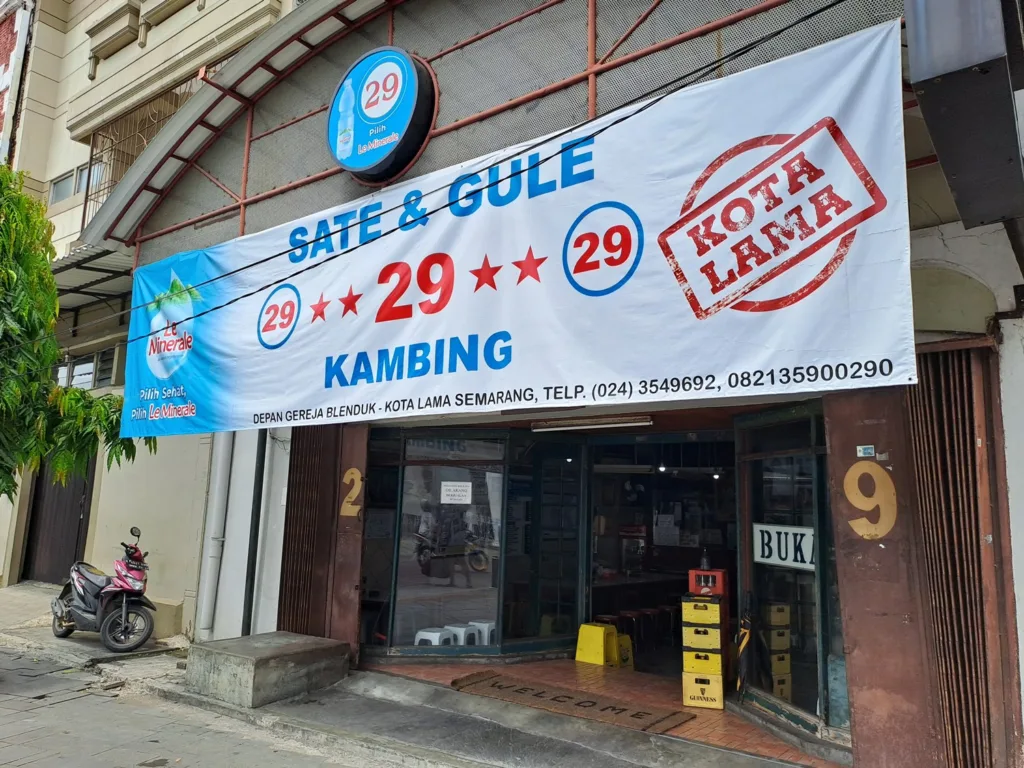 Sate & Gule Kambing 29 - Gereja Blenduk - kuliner dekat Stasiun Semarang Tawang