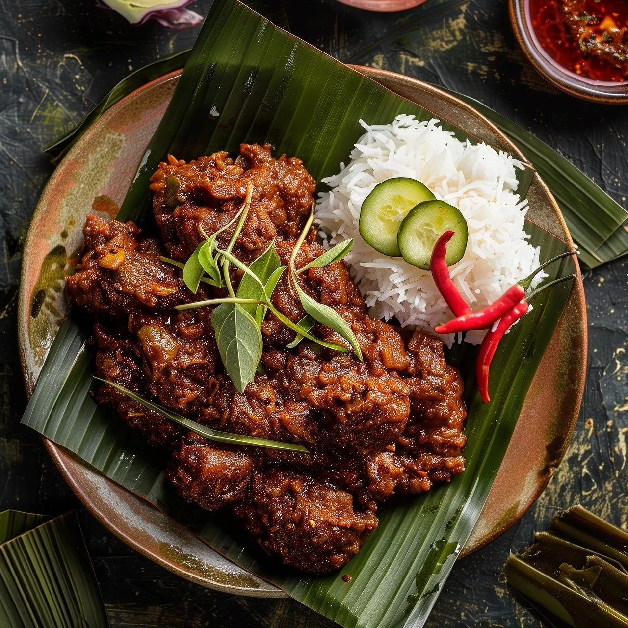 rendang, makanan khas padang