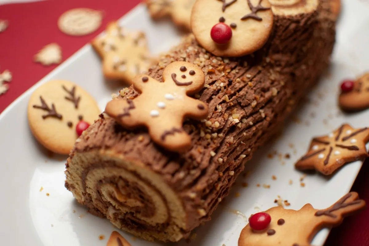 Black Forest Yule Log, kue natal
