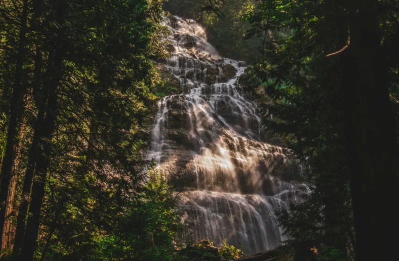 air terjun kapas biru