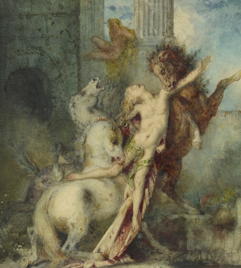 Diomedes Devoured oleh Gustave Moreau lukisan dengan kisah menyeramkan
