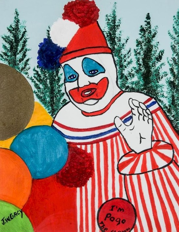 Pogo the Clown oleh John Wayne Gacy lukisan dengan kisah menyeramkan