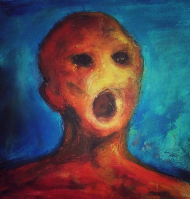 The Anguished Man oleh Sean Robinson lukisan dengan kisah menyeramkan