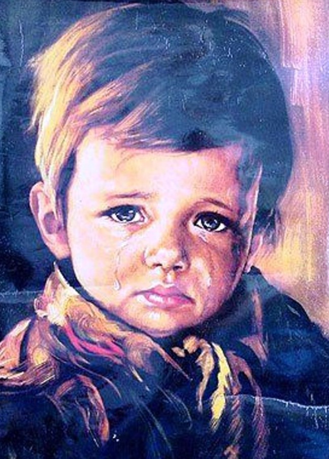 The Crying Boy oleh Giovanni Bragolin lukisan dengan kisah menyeramkan